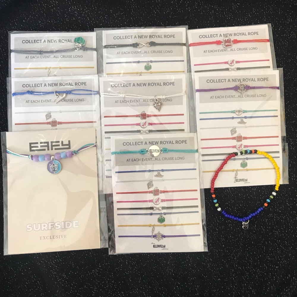 Bundle of 9 Effy bracelets from Royal Caribbean cruise line